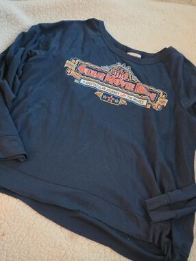 Disney the great movie ride navy Blue Long-Sleeve Sweatshirt Graphic